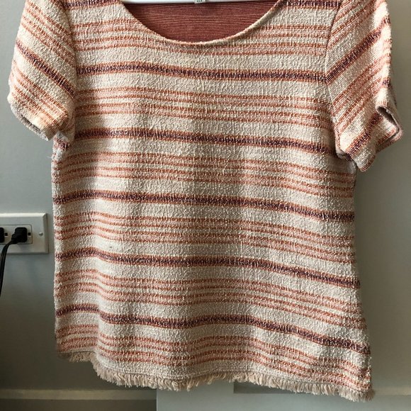 Short Sleeve Blouse w/ Fringe FREE SHIPPING - Picture 4 of 4